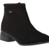 Remonte Stretch Black Zipper Water-Resistant Ankle Boot