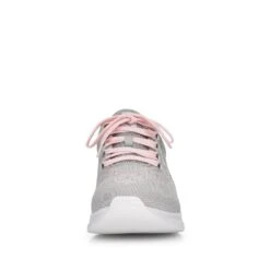 Knitup169 Grey Lace-Up Walking Shoe -Walking On A Cloud rev4070240i