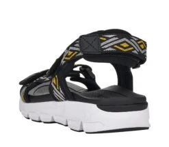 Scuba Black Yellow Sport Sandal -Walking On A Cloud revv840200c