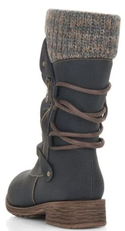 Remonte Mombasa Black Knit Mid-Height Boot 8 Remonte Mombasa Black Knit Mid-Height Boot -Walking On A Cloud ried807001b