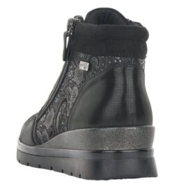 Remonte Korfu Black Paisley Wedge Ankle Boot -Walking On A Cloud rier077003c