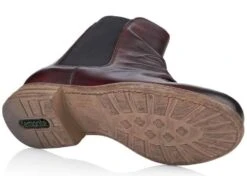 Remonte Cristallino Wine Ruched Leather Chelsea Boot -Walking On A Cloud rier097335c