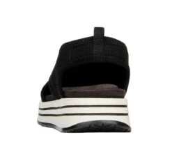 Remonte Knitup84 Black White Low Wedge Sandal -Walking On A Cloud rier295502c