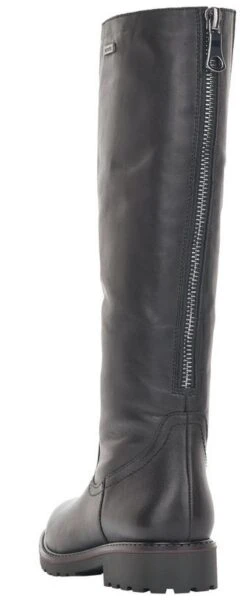 Remonte Cristallino Black Leather Tall Boot -Walking On A Cloud rier657601c
