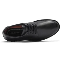 Rockport Cabot Black Nubuck Leather Plain Toe Lace-Up Derby Shoe -Walking On A Cloud roccabotpt01b