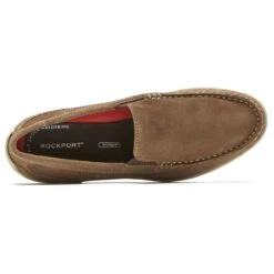 Rockport Cullen Venetian Vicuna Brown Suede Slip-On Loafer -Walking On A Cloud roccullenv06b