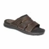 Rockport Darwyn Brown Leather Slide Sandal 2 Rockport Darwyn Brown Leather Slide Sandal -Walking On A Cloud rocdarwyns02