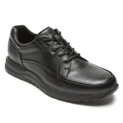 Rockport Edge Hill Black Leather Lace-Up Walking Shoe