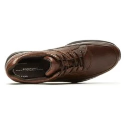 Rockport Edge Hill Brown Leather Lace-Up Walking Shoe -Walking On A Cloud rocedgehill02b