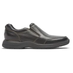 Rockport Edge Hill 2 Black Leather Double Gore Slip-On Casual Dress Shoe 7 Rockport Edge Hill 2 Black Leather Double Gore Slip-On Casual Dress Shoe -Walking On A Cloud rocedgehillso01a
