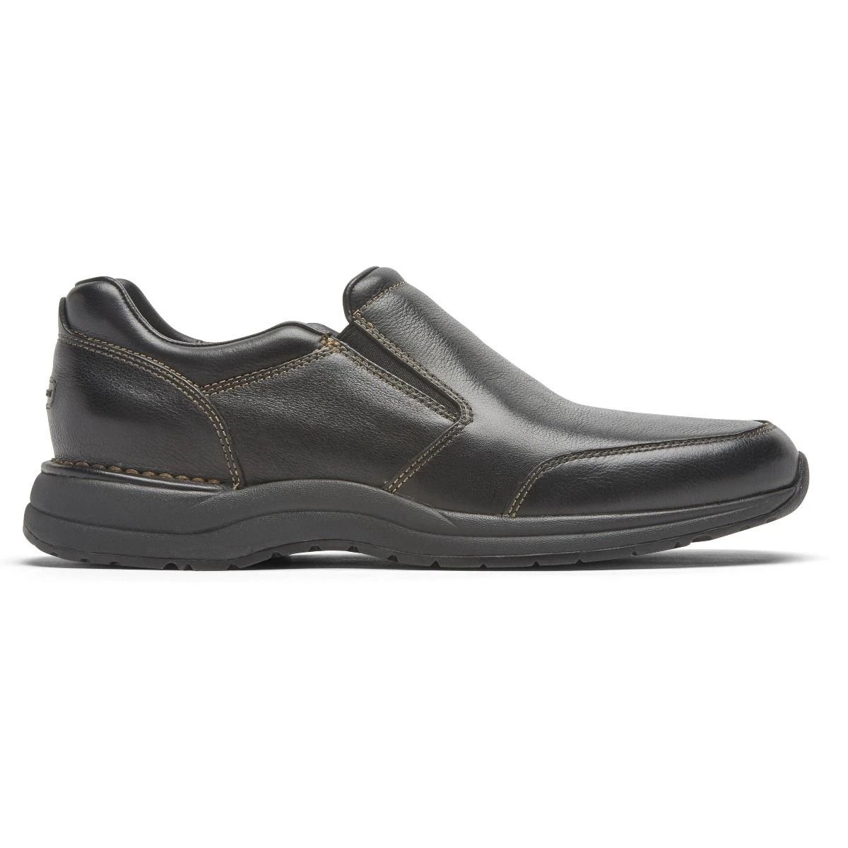 Rockport Edge Hill 2 Black Leather Double Gore Slip-On Casual Dress Shoe 4 Rockport Edge Hill 2 Black Leather Double Gore Slip-On Casual Dress Shoe - Image 2
