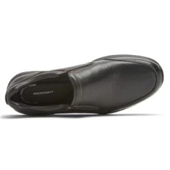 Rockport Edge Hill 2 Black Leather Double Gore Slip-On Casual Dress Shoe 8 Rockport Edge Hill 2 Black Leather Double Gore Slip-On Casual Dress Shoe -Walking On A Cloud rocedgehillso01b