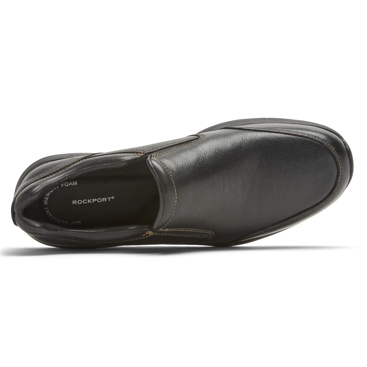 Rockport Edge Hill 2 Black Leather Double Gore Slip-On Casual Dress Shoe 5 Rockport Edge Hill 2 Black Leather Double Gore Slip-On Casual Dress Shoe - Image 3