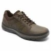 Rockport Get Your Kicks Dark Brown Leather Wide Width Mudguard Blucher Sneaker