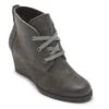 Rockport Lucinda Black Nubuck Leather Wedge Heel Chukka Boot