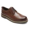 Rockport Marshall Dark Brown Leather Plain Toe Oxford Dress Shoe