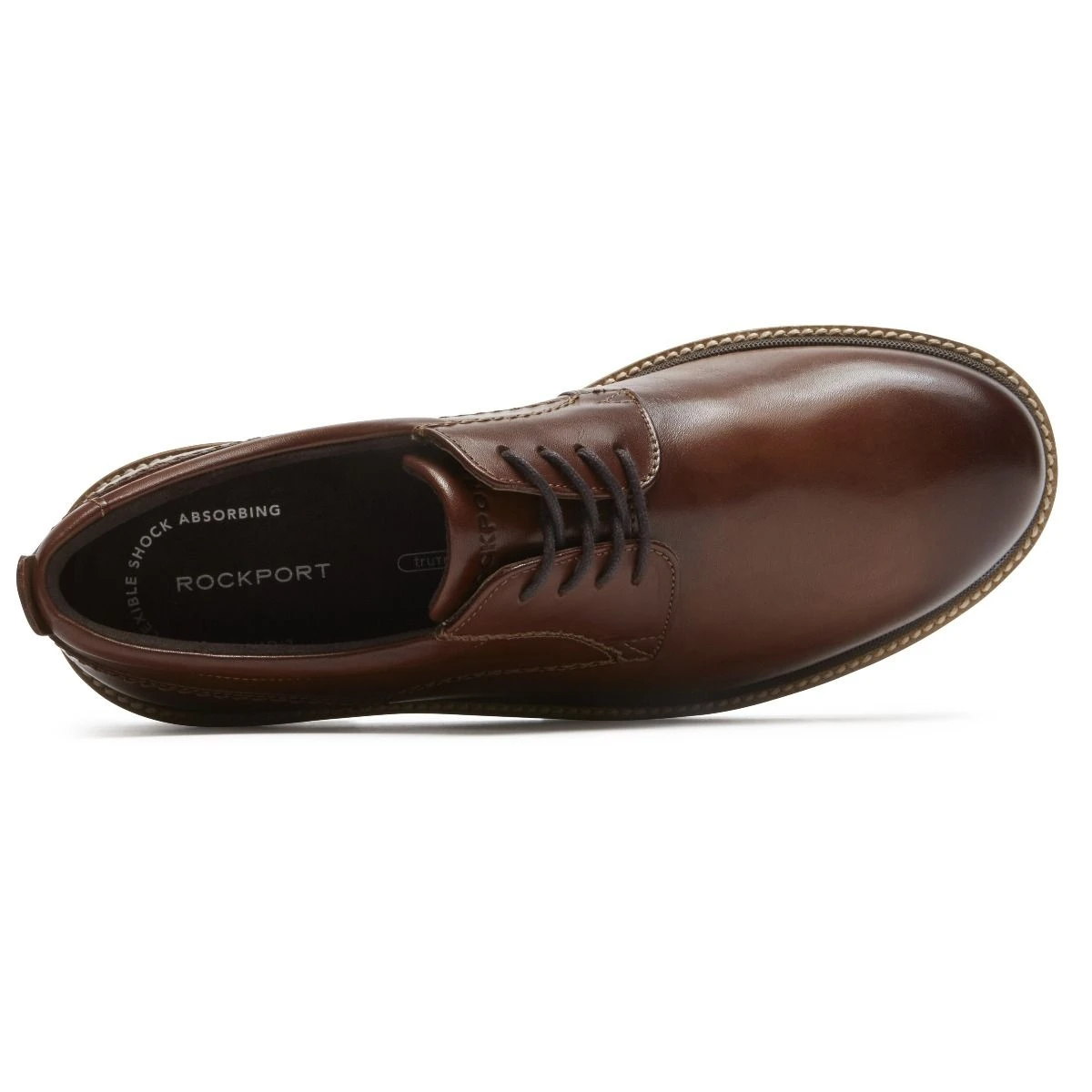 Rockport Marshall Dark Brown Leather Plain Toe Oxford Dress Shoe 6 Rockport Marshall Dark Brown Leather Plain Toe Oxford Dress Shoe - Image 4