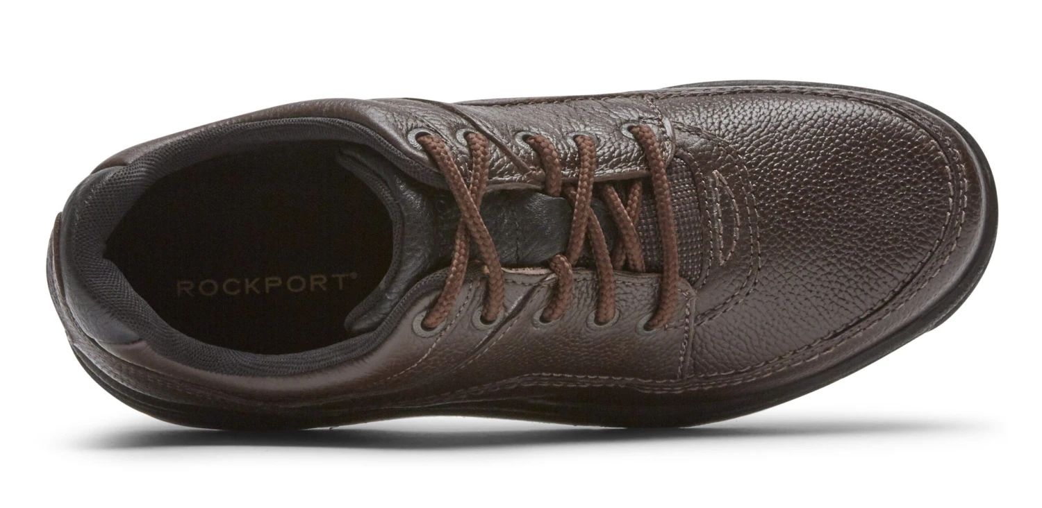 Rockport World Tour Classic Brown Leather Lace-Up Walking Shoe 6 Rockport World Tour Classic Brown Leather Lace-Up Walking Shoe - Image 4