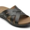 Rockport Ridge Woven Black Leather Slide Sandal 2 Rockport Ridge Woven Black Leather Slide Sandal -Walking On A Cloud rocridge01