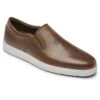 Rockport Total Motion Lite Cognac Brown Leather Slip-On Sneaker 2 Rockport Total Motion Lite Cognac Brown Leather Slip-On Sneaker -Walking On A Cloud roctmliteso06d