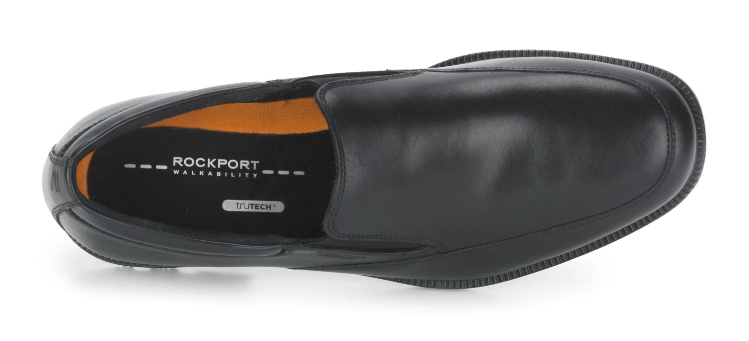 Rockport Essential Details Black Leather Waterproof Slip-On Dress Shoe 4 Rockport Essential Details Black Leather Waterproof Slip-On Dress Shoe - Image 2