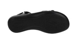 Ibiza 70 Black Leather Asymmetrical Sandal -Walking On A Cloud rom16070 24100d