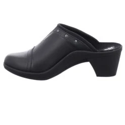 Saint Tropez 271 Black Leather Clog -Walking On A Cloud rom16471 47100e