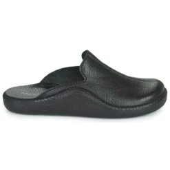 Monaco 202G Black Leather Slipper -Walking On A Cloud rom20602 96100e