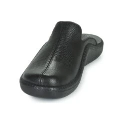 Monaco 202G Black Leather Slipper -Walking On A Cloud rom20602 96100f
