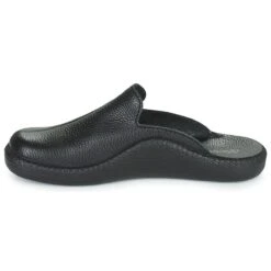 Monaco 202G Black Leather Slipper -Walking On A Cloud rom20602 96100g