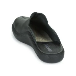 Monaco 202G Black Leather Slipper -Walking On A Cloud rom20602 96100h