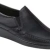 Dream Black Leather Slip-On Loafer -Walking On A Cloud sasdream01