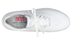 Freetime White Leather Walking Shoe -Walking On A Cloud sasfreetime09b