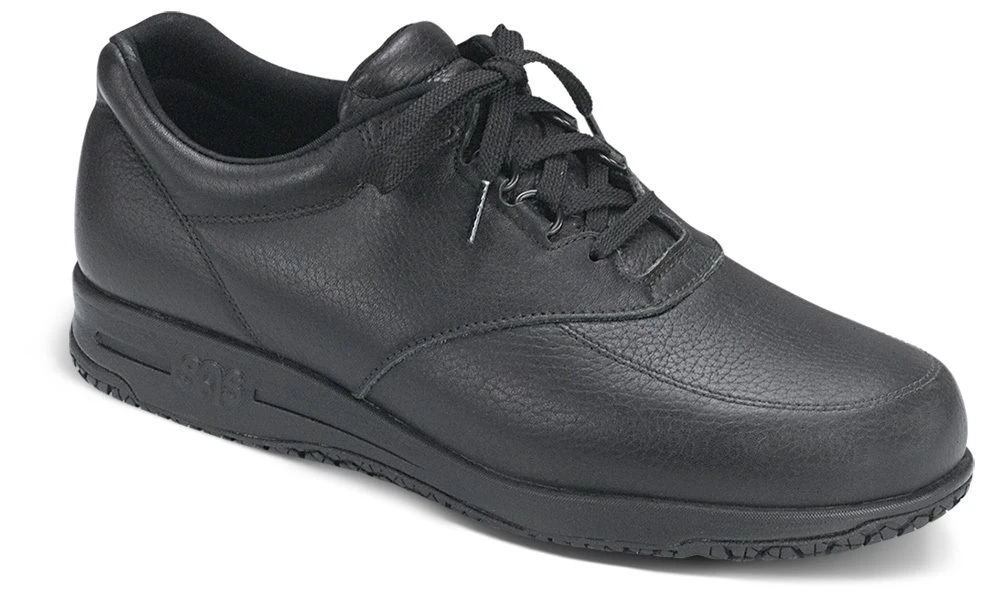 Guardian Black Leather Non-Slip Lace-Up Walking Shoe 4 Guardian Black Leather Non-Slip Lace-Up Walking Shoe - Image 2
