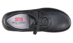 Guardian Black Leather Non-Slip Lace-Up Walking Shoe 10 Guardian Black Leather Non-Slip Lace-Up Walking Shoe -Walking On A Cloud sasguardian01b