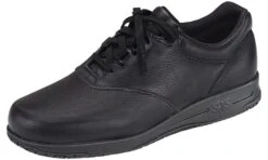 Guardian Black Leather Non-Slip Lace-Up Walking Shoe 11 Guardian Black Leather Non-Slip Lace-Up Walking Shoe -Walking On A Cloud sasguardian01c