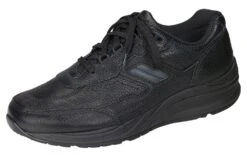 Journey Black Leather Lace-Up Walking Shoe -Walking On A Cloud sasjourney01c