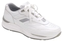 Journey White Leather Lace-Up Walking Shoe -Walking On A Cloud sasjourney09 1