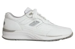 Journey White Leather Lace-Up Walking Shoe -Walking On A Cloud sasjourney09a