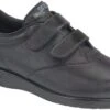 Me Too Black Leather Walking Shoe -Walking On A Cloud sasmetoo01