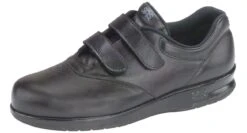 Me Too Black Leather Walking Shoe -Walking On A Cloud sasmetoo01c