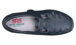 Roamer Navy Leather Slip-On Loafer -Walking On A Cloud sasroamer03b