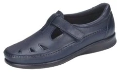 Roamer Navy Leather Slip-On Loafer -Walking On A Cloud sasroamer03c
