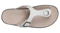 Sanibel White Snake Thong Sandal 10 Sanibel White Snake Thong Sandal -Walking On A Cloud sassanibel09b