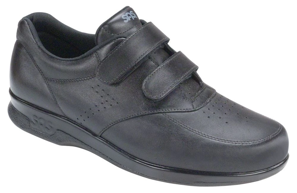 Vto Black Leather Velcro Walking Shoe 3 Vto Black Leather Velcro Walking Shoe