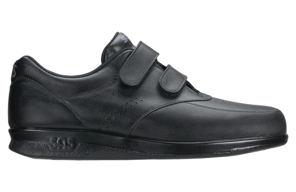 Vto Black Leather Velcro Walking Shoe 4 Vto Black Leather Velcro Walking Shoe - Image 2