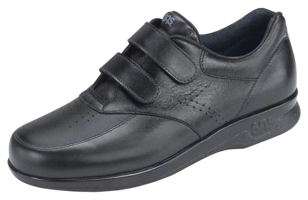 Vto Black Leather Velcro Walking Shoe 6 Vto Black Leather Velcro Walking Shoe - Image 4