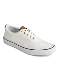 Sperry Striper II CVO White Canvas Lace-Up Sneaker -Walking On A Cloud spestriperii09 1