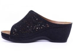 Wedge Glitter Black -Walking On A Cloud stes503601d